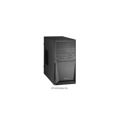 Számítógépház MA-A1000 fekete; fekete belső; mATX; 2xUSB3.0; 2xUSB2.0; I/O SHARK-4044951013913 fotó