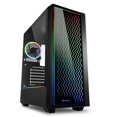 Számítógépház ATX ház Sharkoon LIT 200 RGB MidTower SHARK-4044951028160 fotó