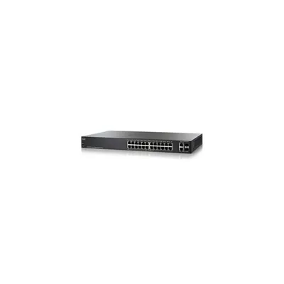 Cisco SG200-26P 24 LAN 10 100 1000Mbps, 2 miniGBIC Smart menedzselhető PoE switch SLM2024PT-EU fotó