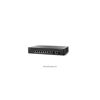 Cisco SG300-10MP 8 LAN 10/100/1000Mbps, 2 miniGBIC menedzselhető rack switch SRW2008MP-K9-EU fotó