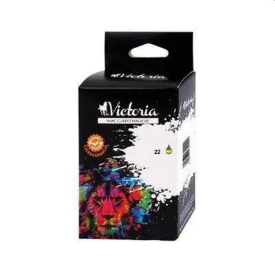 Tintapatron DeskJet 3920, 3940, D2300 nyomtatókhoz, C9352AE VICTORIA 22 színes, 12ml TJVH22 fotó
