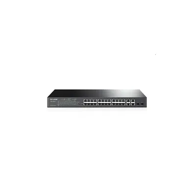 24 port Switch 10/100Mbps + 4-Port Gigabit PoE+ Smart TP-LINK T1500-28PCT TL-SL2428P fotó