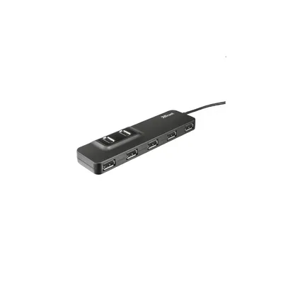 Trust USB Hub - Oila7; 7port USB2.0 +power adapter, fekete - Már nem forgalmazott termék TRUST-20576 fotó