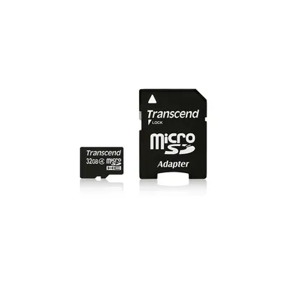 Transcend Memory card micro SDHC 32GB class4+adapter(élettartam gar) - Már nem forgalmazott termék TS32GUSDHC4 fotó