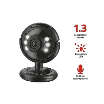 Webkamera Trust Spotlight Pro mikrofonos fekete - Már nem forgalmazott termék Trust-16428 fotó