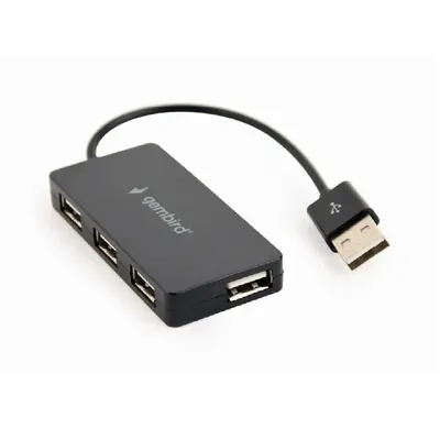 4 portos USB HUB USB 2.0 fekete gembird UHB-U2P4-04 fotó