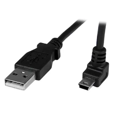 USB kábel 1m USB2.0 A-mini B 90fokos apa apa V932903 fotó