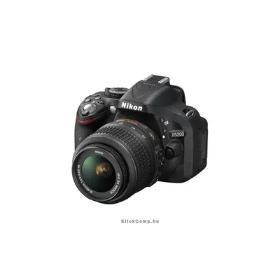 Digitális tükörreflexes fényképezőgép Nikon D5200 + 18-55 VR kit fekete VBA350K007 fotó