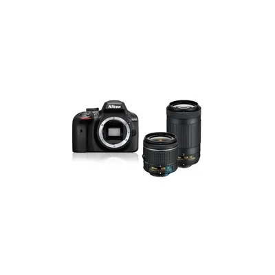 Nikon D3400 + AF-P DX 18–55VR + AF-P DX 70-300VR fekete digitális tükörreflexes fényképezőgép kit VBA490K005 fotó