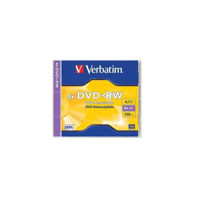 DVD+RW lemez, újraírható, 4,7GB, 4x, normál tok, VERBATIM VERBATIM-43229 fotó
