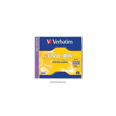 DVD-RW lemez, újraírható, 4,7GB, 4x, normál tok, VERBATIM VERBATIM-43285 fotó