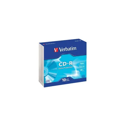 CD-R lemez, 700MB, 52x, vékony tok, VERBATIM &#34;DataLife&#34; VERBATIM-43415 fotó