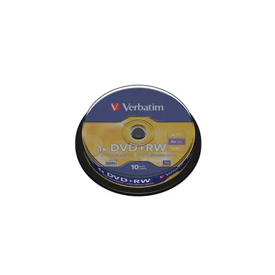 DVD+RW lemez, újraírható, 4,7GB, 4x, hengeren, VERBATIM VERBATIM-43488 fotó