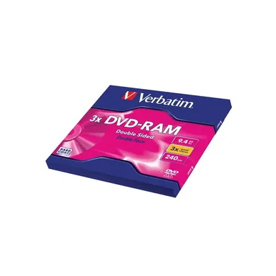 DVD-RAM, kétoldalas, Type I, 9,4GB, 3x, VERBATIM VERBATIM-43493 fotó