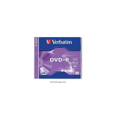 DVD+R lemez, AZO, 4,7GB, 16x, normál tok, VERBATIM VERBATIM-43497 fotó