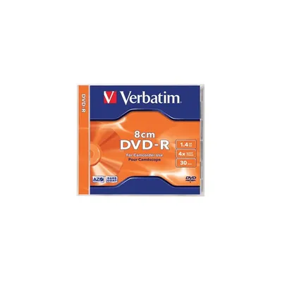 DVD-R mini lemez, 8 cm, 1,4GB, 4x, normál tok, VERBATIM-43510 fotó