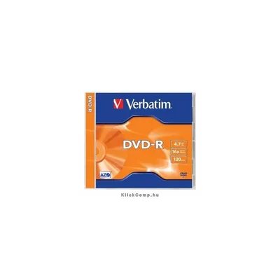 DVD-R lemez, AZO, 4,7GB, 16x, normál tok, VERBATIM VERBATIM-43519 fotó