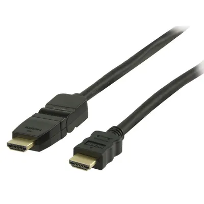 HDMI kábel 1.4 HDMI csatlakozó HDMI csatlakozó, forgatható, 3,00 m, fekete VGVP34290B30 fotó