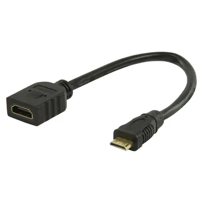 HDMI kábel 1.4 HDMI mini csatlakozó HDMI bemenet 0,20m fekete VGVP34590B02 fotó