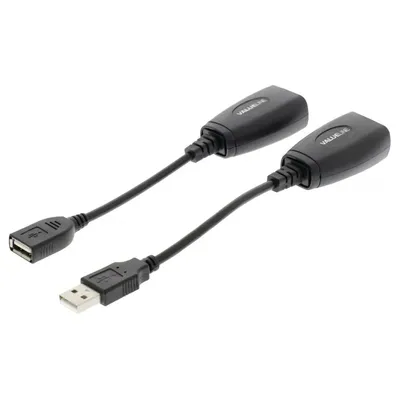 Aktív USB 2.0 Hosszabbító Kábel A Dugasz - A Aljzat 50.0 m Fekete VLCRP6050 fotó
