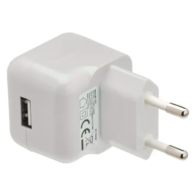 USB hálózati töltő: 2,1 A, USB A aljzat – beltéri hálózati csatlakozó, fehér VLMP11955W fotó