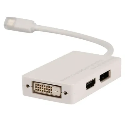 Mini DisplayPort multi adapter, Mini DisplayPort – DVI + DP + HDMI, 0,20 m, fehér VLMP37460W0.20 fotó
