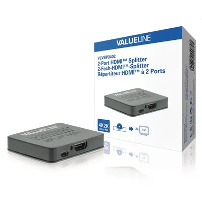 HDMI Elosztó 2-Port Fekete VLVSP3402 fotó