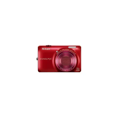 NIKON Coolpix S6300 Vörös 16MP digitális fényképezőgép VMA935E1 fotó