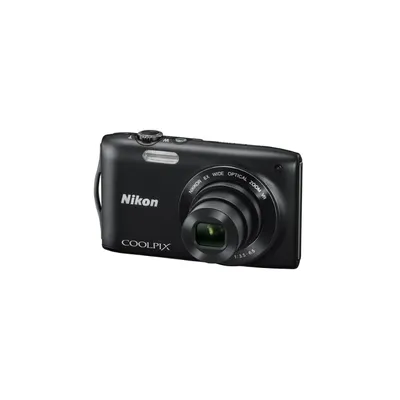 NIKON Coolpix S3300 Fekete 16MP digitális fényképezőgép 24 hónap Nikon szervizben VMA951E1 fotó