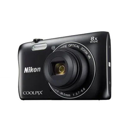 Digitális fényképezőgép Nikon Coolpix S3700 Fekete VNA821E1 fotó