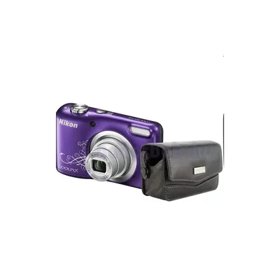 Digitális fényképezőgép Nikon Coolpix A10 + CSP-01 tok  Lila LineArt VNA983K001 fotó