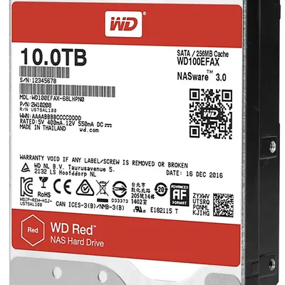 10TB 3,5&#34; HDD SATA3 WD Red WD100EFAX fotó