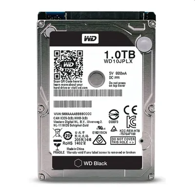 1TB 2,5&#34; laptop HDD SATA3 7200RPM Western Digital Black WD10JPLX fotó