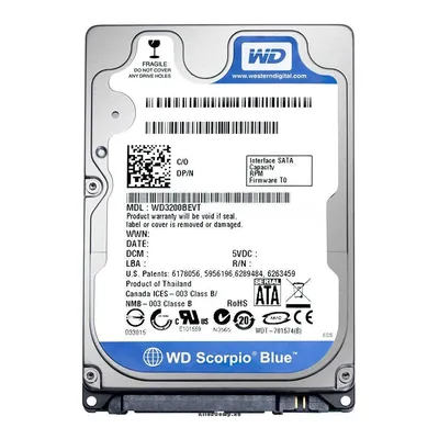 1TB 2,5" HDD notebook Western Digital Scorpio Blue WD10JPVX fotó