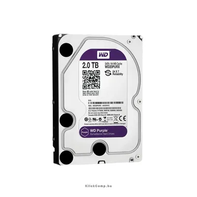 2TB 3,5&#34; SATA-600 HDD Desktop Western Digital Purple WD20PURX fotó