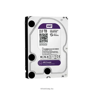 2TB 3,5" SATA-600 HDD Desktop Western Digital Purple WD20PURX fotó