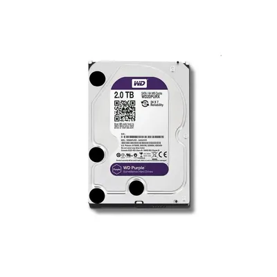2TB 3,5&#34; HDD SATA3 Western Digital Purple HDD 64MB WD20PURZ fotó