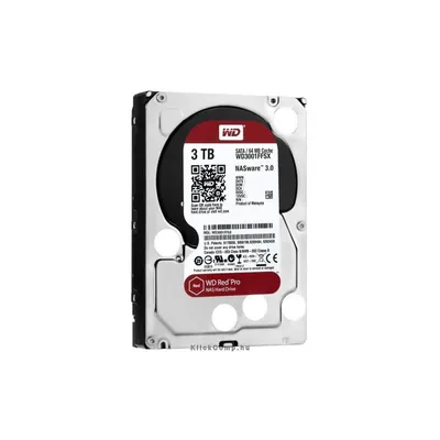 Western Digital 3TB 3,5" HDD Desktop 7200rpm, 64 MB puffer, SATA-600 Red Pro WD3001FFSX fotó