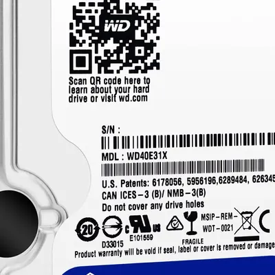 4TB 3.5" HDD SSHD SATA 6Gb s WD Blue WD40E31X fotó