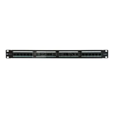 Patch panel 24 port RJ45 UTP CAT6 fekete WP WPC-PAN-6U-24 fotó