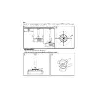 Projektor mennyezeti konzol, dönthető, forgatható, univerzális táv:128-578mm, + illusztráció, fotó 2