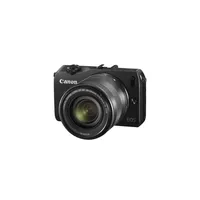 Canon EOS M fekete + EF-M 18-55mm + 90EX Kit cserélhető optikás digitális fényk illusztráció, fotó 1