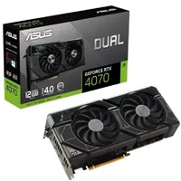 VGA RTX4070 12GB GDDR6X 192bit PCIe Asus nVIDIA GeForce RTX4070 DUAL videokárty illusztráció, fotó 2