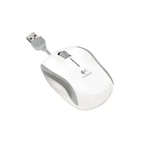 M125 Vezetékes Notebook Optikai egér USB Fehér 1000DPI, visszahúzható kábel illusztráció, fotó 2