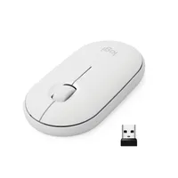 Vezetéknélküli egér Logitech Pebble M350 fehér illusztráció, fotó 3