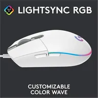 Gamer egér USB Logitech G203 Lightsync fehér illusztráció, fotó 4