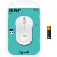 Vezetéknélküli egér Logitech M220 Silent fehér illusztráció, fotó 2