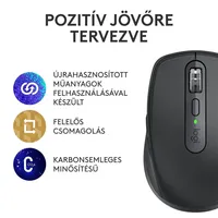 Vezetéknélküli egér Logitech MX Anywhere 3S fekete illusztráció, fotó 3