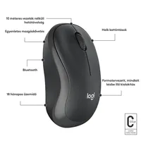 Vezetéknélküli egér Logitech M240 Silent Bluetooth fekete illusztráció, fotó 2