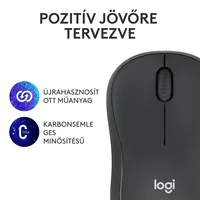 Vezetéknélküli egér Logitech M240 Silent Bluetooth fekete illusztráció, fotó 3